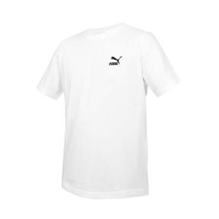 【PUMA】男流行系列CLASSICS短袖T恤-歐規 休閒 上衣 白 刺繡(67918702)