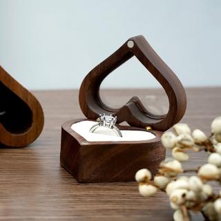 【GIUMKA】愛心禮盒．戒指盒．求婚戒盒．木紋質感