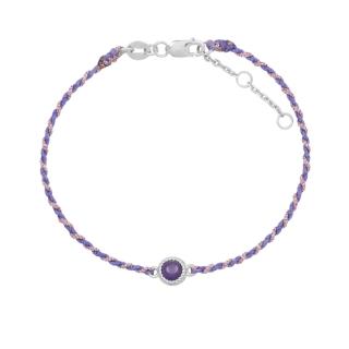 【Niloe】包賺編織手鍊-紫水晶(925純銀 台灣設計 細膩精緻 手作溫度)
