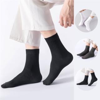 【oillio 歐洲貴族】6雙組 竹碳纖維健康養生襪 中筒襪 紳士襪 透氣 天然除臭(3色 襪子 男女襪)