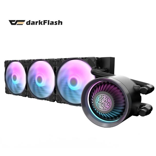 【darkFlash】大飛 Nebula DN360 ARGB 一體式 黑色 水冷 CPU 散熱器(圖騰鏡面冷頭)