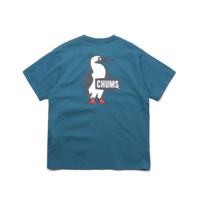 【CHUMS】CHUMS 休閒 Booby Logo T-Shirt短袖上衣 藍綠(CH012279T001)