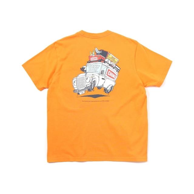 【CHUMS】CHUMS 休閒 Go Outdoor Pocket T-Shirt短袖上衣  橘色(CH012348D001)