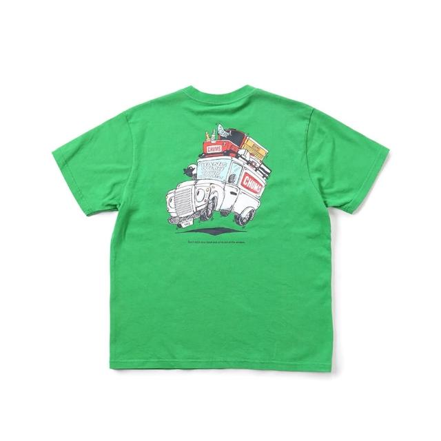 【CHUMS】CHUMS 休閒 Go Outdoor Pocket T-Shirt短袖上衣 綠色(CH012348M001)