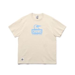 【CHUMS】CHUMS 休閒 Booby Face T-Shirt短袖上衣 米灰/藍(CH012278G075)