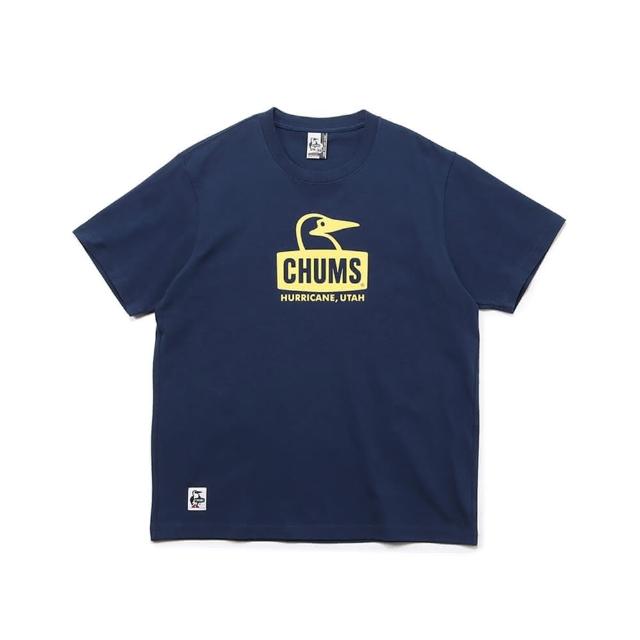 【CHUMS】CHUMS 休閒 Booby Face T-Shirt短袖上衣 深藍/黃(CH012278N015)