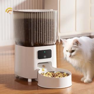 【嘟嘟】寵物自動餵食器 5L升級加大容量款 智能按鍵版(定時定量投食器)