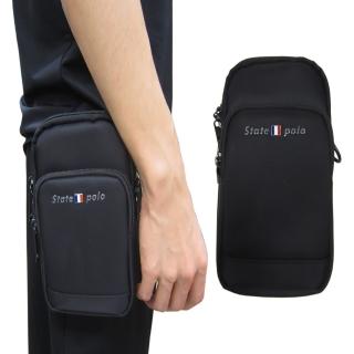 【SNOW.bagshop】腰掛包中容量二主袋+外袋共三層防水尼龍布6寸手機插筆外袋