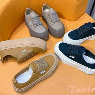 【Taroko】經典單色松糕雙層牛皮運動休閒鞋(3色可選)