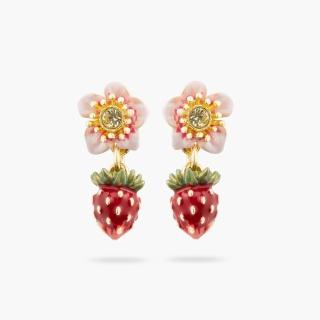 【Les Nereides】野生草莓與粉色草莓花耳環