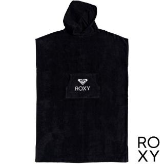 【ROXY】女款 連帽浴巾衣 衝浪毛巾衣 海灘浴巾 沙灘浴巾 STAY MAGICAL SOLID(黑色)