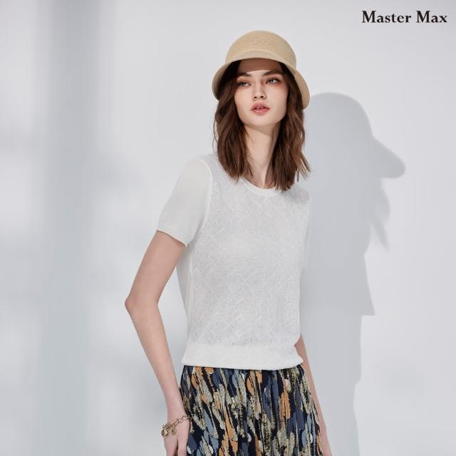 【Master Max】莫代爾棉蕾絲緹花針織上衣(8418014)