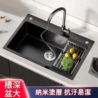 【XYG】不銹鋼水槽廚房臺下盆納米洗手盆(水槽/洗手盆)