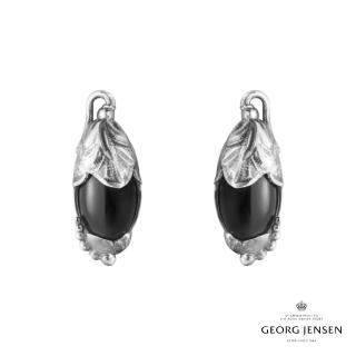 【Georg Jensen 官方旗艦店】2024 HERITAGE 夾式耳環(純銀 黑瑪瑙 耳環)