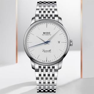 【MIDO 美度】BARONCELLI 永恆系列 輕盈 纖薄 機械腕錶 禮物推薦 畢業禮物(M0274071101100)