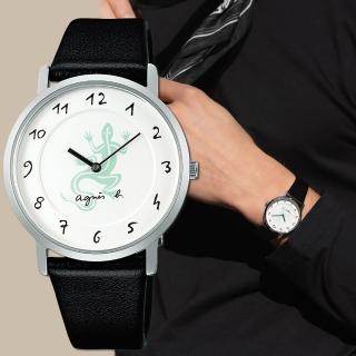 【agnes b.】35周年特別版 夜光蜥蜴中性手錶-33.8mm(BJ5024X1/VJ20-KVP0Z)