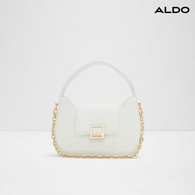 【ALDO】ELLERY-典雅氣質墬鍊款手提斜背包(白色)