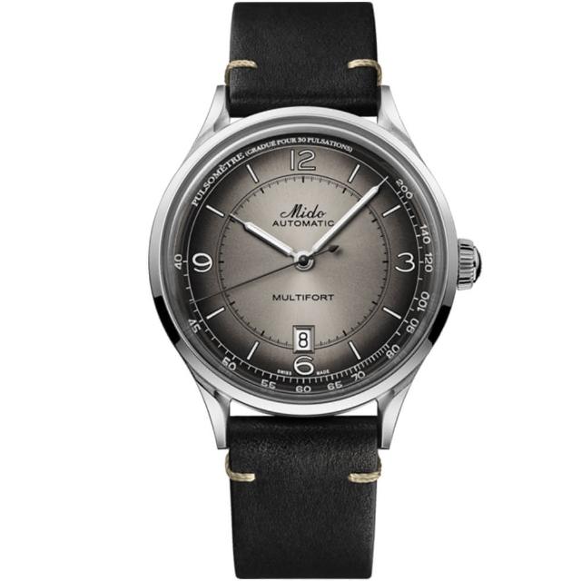 【MIDO 美度 官方授權】先鋒系列復古風格機械腕錶-40mm/灰 畢業 禮物(M0404071606000)