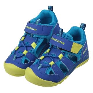 【布布童鞋】Moonstar日本藍色透氣兒童機能護趾涼鞋(I4D535B)
