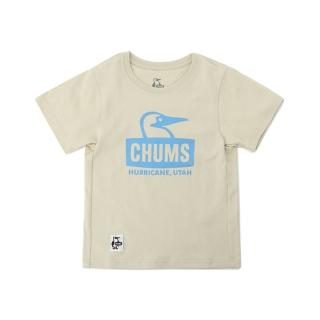 【CHUMS】CHUMS 休閒 童Kids Booby Face T-Shirt短袖上衣 米灰/藍(CH211281G075)