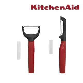 【KitchenAid】KitchenAid 經典系列 削皮刀2件組-經典紅