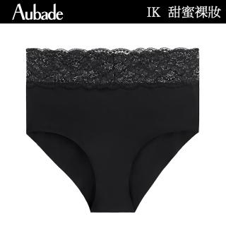 【Aubade】甜蜜女孩蕾絲高腰無痕褲 舒適小褲 法國進口 女內褲(IK-黑)