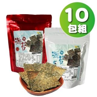 【王媽媽推薦】韓式酥脆烤海苔10包組(原味5包 辣味5包 15公克/包)