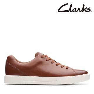 【Clarks】男鞋 Un Costa Lace 全皮面板鞋風潮綁帶休閒鞋(CLM48690C)