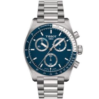 【TISSOT 天梭 官方授權】PR516系列 三眼計時手錶-40mm 母親節 禮物(T1494171104100)