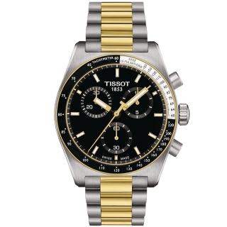 【TISSOT 天梭 官方授權】PR516系列 三眼計時手錶-40mm 畢業 禮物(T1494172205100)