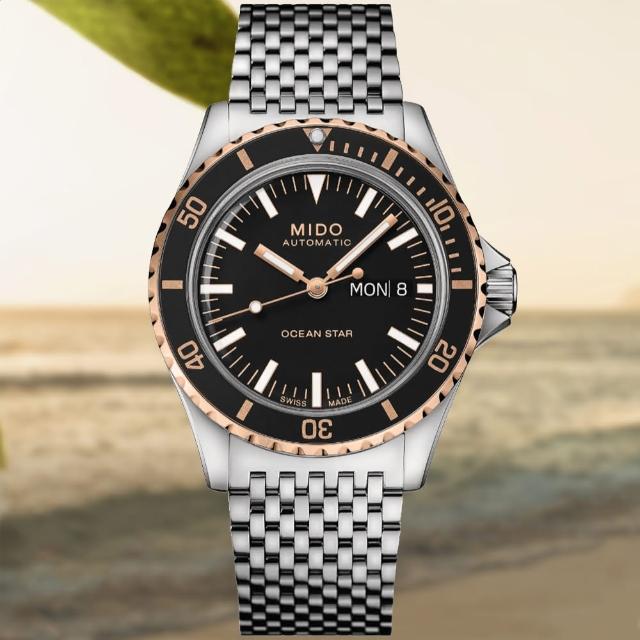 【MIDO 美度】OCEAN STAR 海洋之星 復刻1960 米蘭帶 潛水機械腕錶 禮物推薦 畢業禮物(M0268302105100)