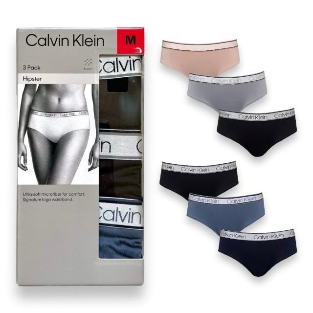 【Calvin Klein 凱文克萊】3件組 CK 透氣彈性 女生 內褲 三角內褲(CK女款內褲 多色可挑)