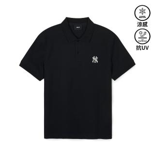 【MLB】抗UV防曬涼感短袖Polo衫 紐約洋基隊(3APQB0143-50BKS)