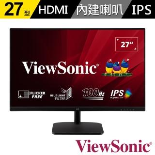 【ViewSonic 優派】VA2732-MH 27型 IPS 100Hz 護眼電腦螢幕(內建喇叭/1ms)