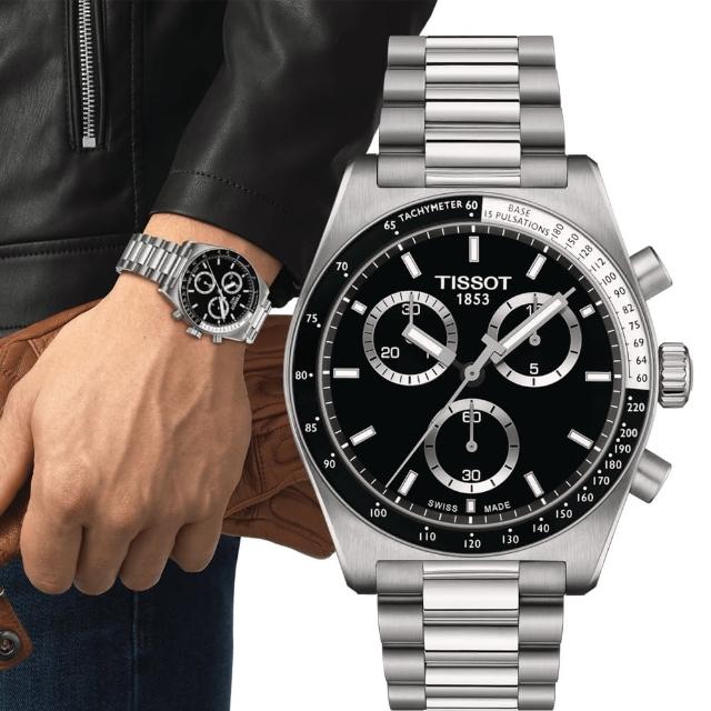 【TISSOT 天梭】PR516 經典復刻計時腕錶-40mm黑色(T1494171105100)