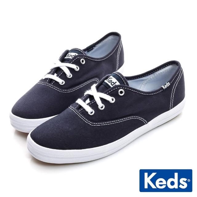 【Keds】CHAMPION 品牌經典綁帶休閒鞋-藍(9191W110004)