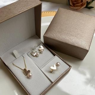 【KARAT】百變時尚 天然珍珠 項鍊+戒+耳環 超值組
