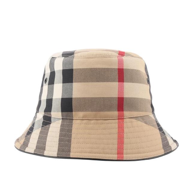 【BURBERRY 巴寶莉】Vintage 格紋棉質漁夫帽(典藏米色)