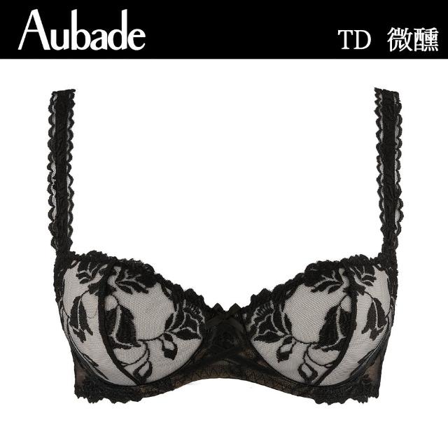 【Aubade】微醺刺繡蕾絲無襯內衣 性感內衣 法國進口 女內衣(TM-多色)