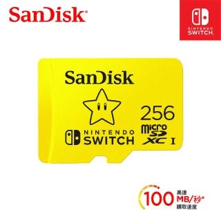 【SanDisk 晟碟】Nintendo SWITCH 專用 microSDXC UHS-I U3 256GB 記憶卡