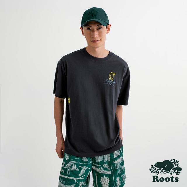 【Roots】Roots 男女共款- IN BLOOM 短袖T恤(灰色)