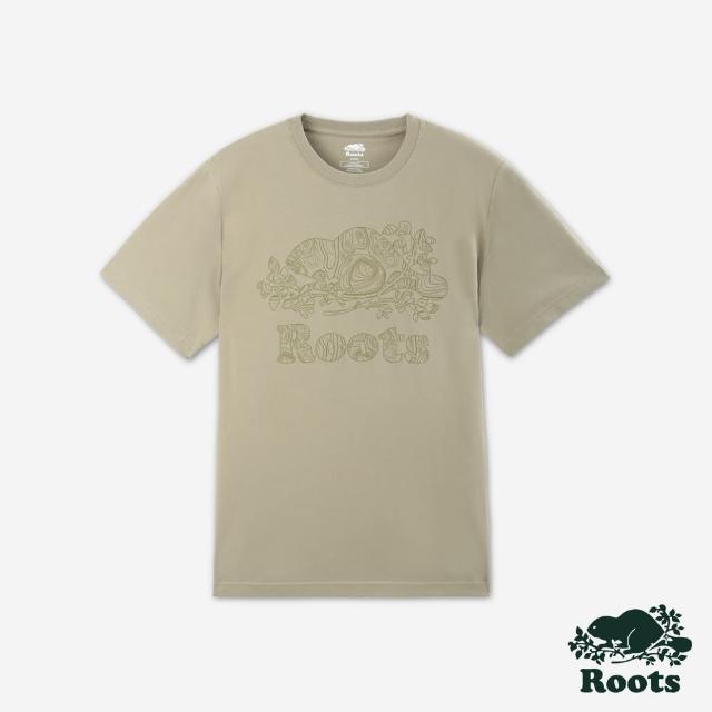 【Roots】Roots 男裝- TOPO BEAVER短袖T恤(沙色)