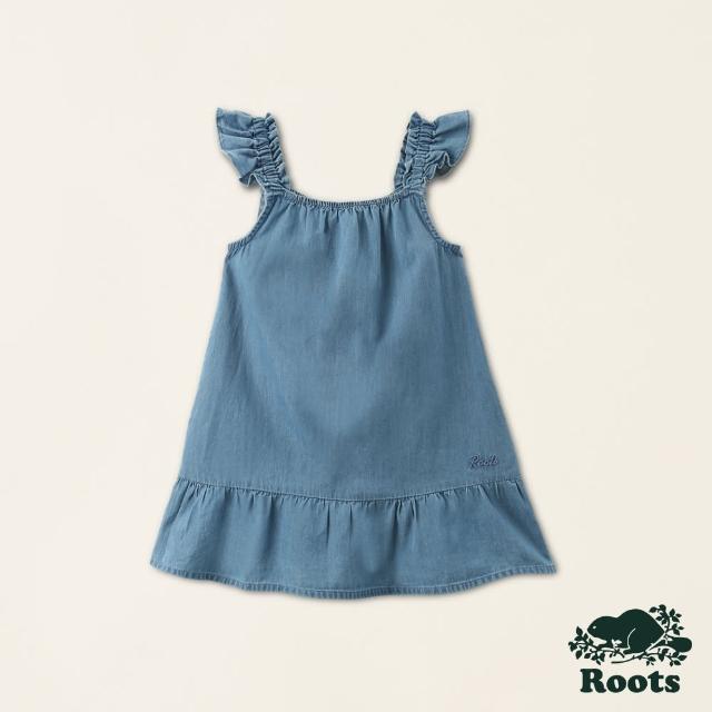 【Roots】Roots 小童- CHAMBRAY RUFFLE洋裝(藍色)