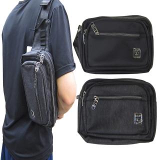 【SNOW.bagshop】腰胸包大容量三主袋+外袋共五層防水尼龍布插筆外袋