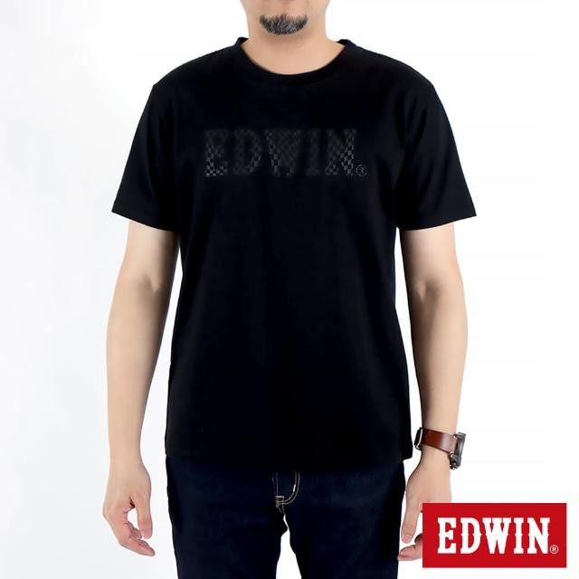 【EDWIN】男裝 人氣復刻款 賽車LOGO短袖T恤(黑色)