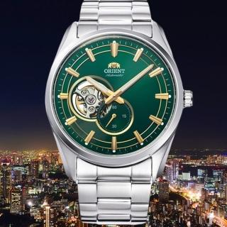 【ORIENT 東方錶】SEMI-SKELETON系列 鏤空機械腕錶 40.8mm(RA-AR0008E 綠金)