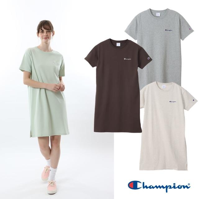 【Champion】官方直營-刺繡LOGO寬版洋裝-女(4色)