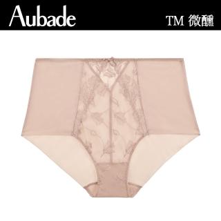 【Aubade】微醺中高腰刺繡蕾絲褲 性感內褲 法國進口 女內褲(TM-膚)