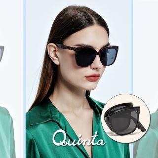 【Quinta】UV400折疊TR輕量彈簧腿偏光太陽眼鏡(抗紫外線/濾藍光/防眩光-QT7501-多色可選)