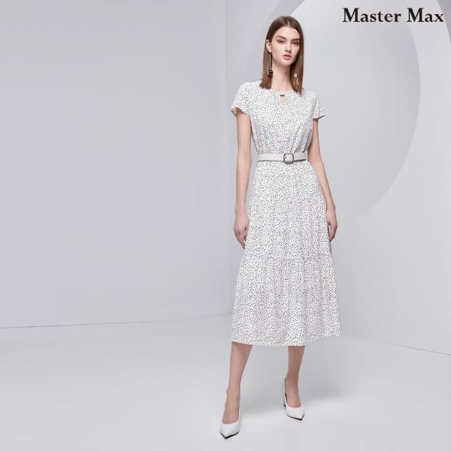 【Master Max】點點印花休閒短袖長洋裝(8411001)